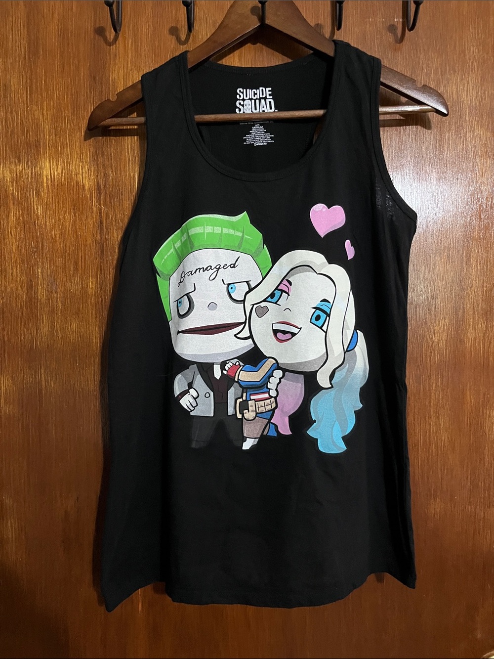 Suicide Squad Black Graphic Tank Top - Harley Quinn & Joker NWOT